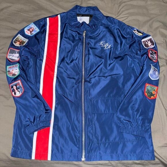 Lana Del Ray XXL RACING JACKET AUTHENTIC Sleeve Patches  blue with red - Picture 3 of 6
